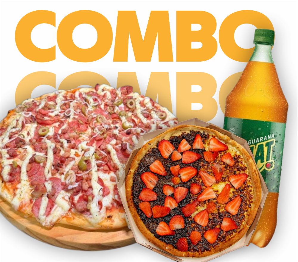 Arte do combo Premium da Castro's Pizza
